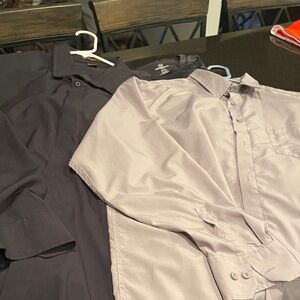 Black and Gray Button-Up Shirts by Harrington